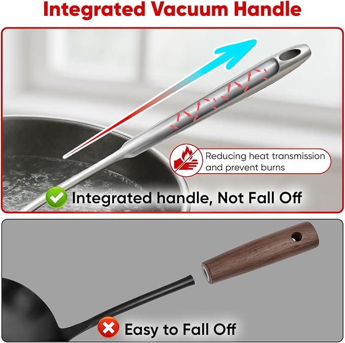 5 Pcs Newness Cooking Utensils Set, 304 Stainless Steel Kitchen Utensils Set - Image 6
