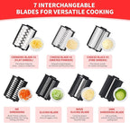 Electric Cheese Grater, 250W Electric Professional Salad Maker & Vegetable - Image 4