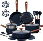 CAROTE 21pcs Cookware Set Nonstick Pots and Pans Set, Ceramic Cookware Set by CAROTE