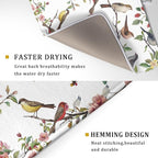 Spring Dish Drying Mat for Kitchen Counter Cute Birds Summer Holiday Microfiber - Image 3