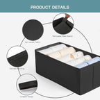 Criusia Drawer Organizer Clothes, 10 Pack Dresser Organizer - Image 4