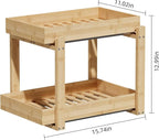 APRTAT 2 Pack Under Sink Organizer, Bamboo Wooden 2-Tier Pull-Out Storage - Image 5