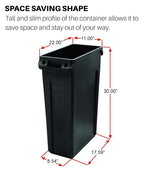 Rubbermaid Commercial Products Slim Jim Trash/Garbage Can - Image 7