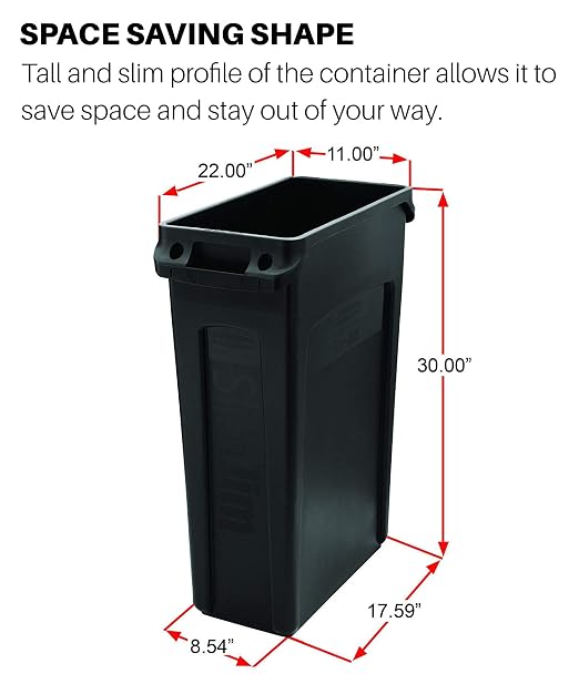 Rubbermaid Commercial Products Slim Jim Trash/Garbage Can - Image 7