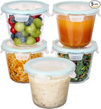 Vtopmart 5Pack 24oz Glass Storage Containers by Vtopmart