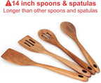4-Piece 14" Large Acacia Wood Utensils Set - Image 2