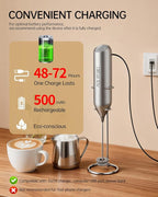 CIRCLE JOY Rechargeable Milk Frother Handheld - Image 3