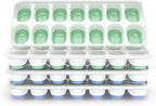 ChefAide Ice Cube Tray with Lid, 4 Packs 56 Cubes Durable Stackable Ice Cube by ChefAide