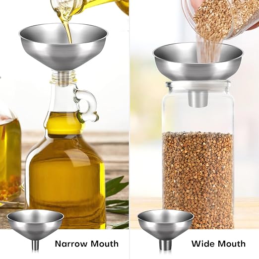 Serinar 2-Piece Stainless Steel Kitchen Funnel Set - Image 4
