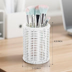 Rattan Jars, Rattan Desk Organizer, Bathroom Essentials Accessories Decor - Image 2
