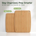 Keechee Dishwasher Safe Bamboo Cutting Boards Durable Lightweight Wood Cutting - Image 6