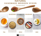 4 PCS Wooden Spoons for Honey, 6.7 inch Small Wooden Spoons - Image 5