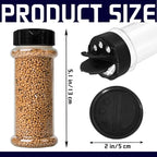 8 Pack 5.5 Oz Plastic Round Spice Bottles - Image 2