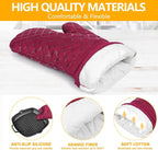 6 Pcs Oven Mitts and Pot Holders, 500℉ Heat Resistant Oven Mitts - Image 3