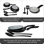 IMUSA Nonstick Ceramic Cookware Set 4-Piece 8in/10in, - Image 2