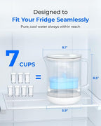 Waterdrop PT-72C-A Glass Alkaline Water Filter Pitcher, Eco-Friendly, Enhances - Image 7