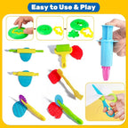 iShyan Dough Tools for Kids, 24 Pieces Dough Play Tools Set - Image 3