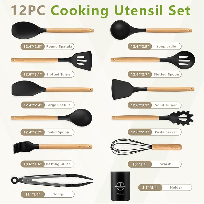 SAKAMOSH Silicone Cooking Utensils Set - Image 2