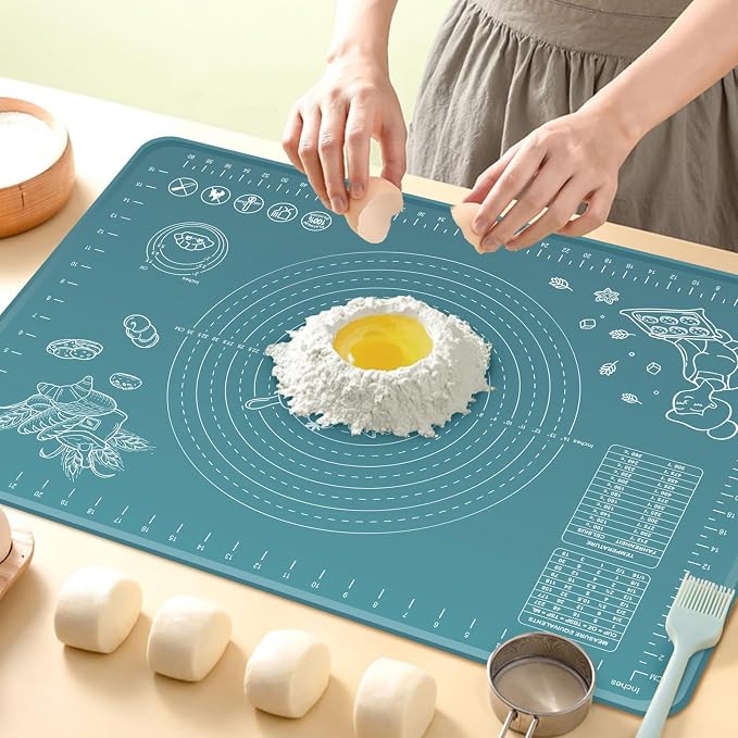 Silicone Pastry Mat 32" x 24" Extra Thick Non Stick Baking Mat by UltraKeno