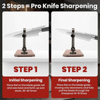 Premium Knife Sharpener with Wooden Base Ideal - Image 7