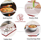 Silicone Baking Pastry Mat, Non Stick Dough Rolling Sheet - Image 4