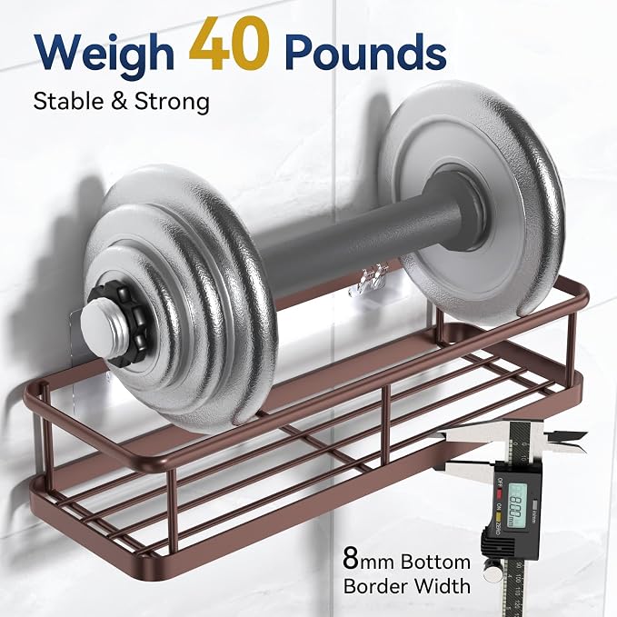 YASONIC Shower Caddy 3 Pack Rustproof Shower Organizer, Large Capacity Shower - Image 3