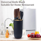 Kitchen Knife Set, Retrosohoo 6-Pieces Khaki Sharp Knife Block Set - Image 5