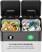 Lovewind Dual Trash and Recycling Bins - Image 3