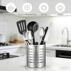 KSENDALO Small Stainless Steel Utensil Holder, SUS304 Silverware Utensil Drying - Image 2