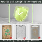 2PCS Glass Cutting Board with Silicone Grip, 80% Stronger Shatter Resistance - Image 8