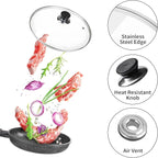 12 Inch Pan Lid, Tempered Glass Cast Iron Lids - Image 4