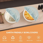 Reusable Bowl Covers for Bread Proofing（2 Large）- Cotton Beeswax Bowl Covers - Image 3