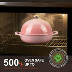 Overmont Enameled Cast Iron Bread Oven - 6QT Bread Dutch Oven - Image 3