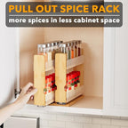 SpaceAid Bamboo Pull Out Spice Rack Organizer - Image 5