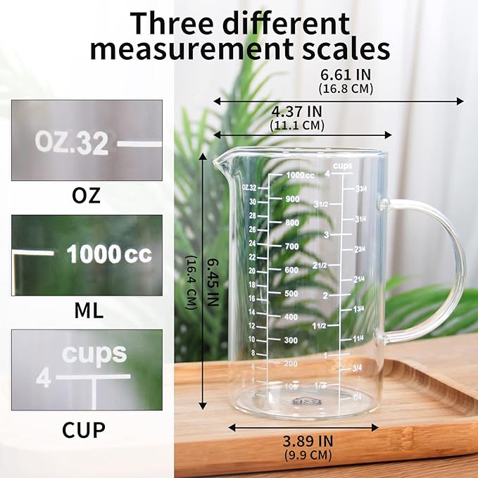 77L Glass Measuring Cup, High Borosilicate Glass Measuring Cup - Image 4