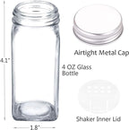 SWOMMOLY 66 Glass Spice Jars - Image 5