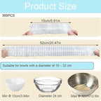 300pcs Plastic Bowl Covers Food Cover, Food Fresh Keeping Bags Elastic Reusable - Image 2