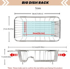 Sink Dish Drainer Rack, Expandable 304 Stainless Steel Dish Drying Rack - Image 3