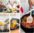 10 Pack Kitchen Utensils Set for Cooking, Leonyo Silicone Cooking Utensils Set - Image 6