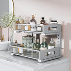 1 Pack 17IN Depth Under Sink Organizer, 2-Tier Pull Out Cabinet Organizer - Image 5
