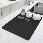 LOPNUR Kitchen Dish Drying Mat, Super Absorbent Dish Drying Pad, Diatomite by LOPNUR