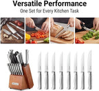 McCook® Knife Sets, German Stainless Steel Kitchen Knife Block Sets - Image 6