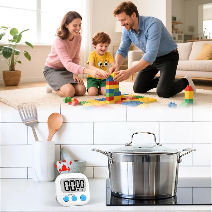 Timer for Kids Teachers Supplies Digital Kitchen Timers for Cooking Large - Image 2