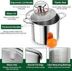 P&P CHEF 10 Quart Tri-Ply Stainless Steel Stockpot, Stock Pot - Image 3