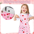 2 Pack Kids Apron, Cute Cooking Aprons, Waterproof Art Apron - Image 4