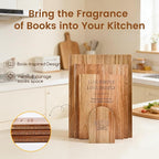 Book cutting board Set of 3, Acacia Wood Chopping Board - Image 2