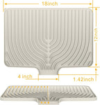 Silicone Drying Mat for Kitchen Counter, Dish Drying Rack Matt - Image 2