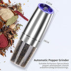 Gravity Electric Pepper and Salt Grinder Set, Adjustable Coarseness, Automatic - Image 4