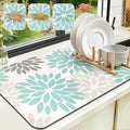 Findosom Floral Dish Drying Mat, Cuttable Drying Mat by Findosom