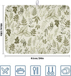Vintage Botanical Floral Dish Drying Mat - Image 2